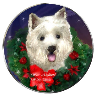 Tarjeta Festiva Regalos de Navidades de West Highland White Terrie