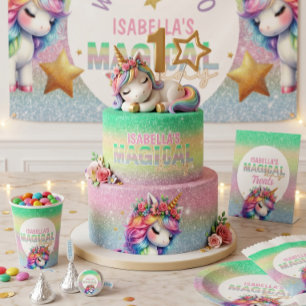 Invitación de cumpleaños de unicornio arcoíris bri