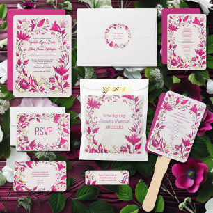 Invitación Boda floral de Spring Magenta Garden