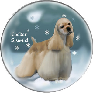 Regalos del navidad de cocker spaniel