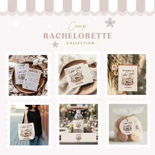 Tapiz Con Marco De Madera Equipo de campamento antes de la soltera