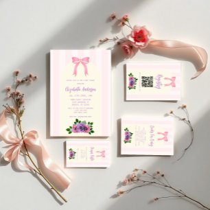 Tarjeta De Recepción Rosas del jardín rosan Baby Shower Diaper Raffle