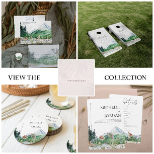 Invitación Flor silvestre de montaña rusa   Boda Boho