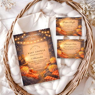 Invitación Ducha de bebé Luces Cámara