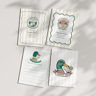 Tarjeta De Agradecimiento Margs Mallards y Matrimonio Lake Despedida de Solt