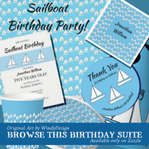 Servilleta De Papel Cumpleaños del barco de vela