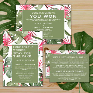 Invitación a la boda tropical cómica