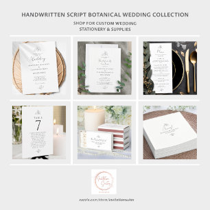 Tarjeta De Recepción Compartir fotos Boda Escanear código QR Hojas negr
