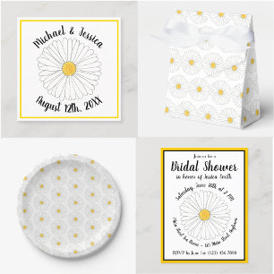 Invitación Daisy Flower Bridal Baby Shower Floral Garden