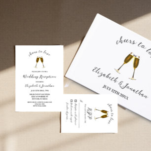 Invitación Saludos Para Amarre La Recepción De Bodas De Gafas