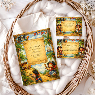 Invitación Aventura de pirata de cuento de hadas Baby Shower