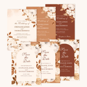 Boho Elegant Terracotta Guardar la tarjeta de fech