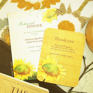 Invitación Sunflowers Boda rural