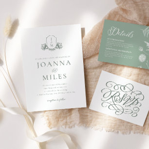 Tarjeta de detalles del sabio botánico vintage Ins