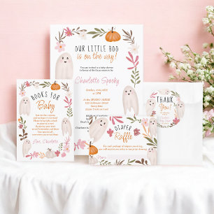 Pegatina Redonda Halloween Ghosts Cute baby ducha gracias