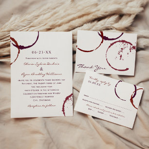Invitación a una segunda boda rusa de vino rojo os