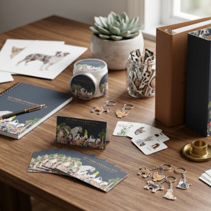 Tarjeta De Visita Mascota de ave de perro de gato animal de granja d