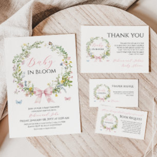 Invitación Bebé rústico de boho en el Baby Shower de la sangr