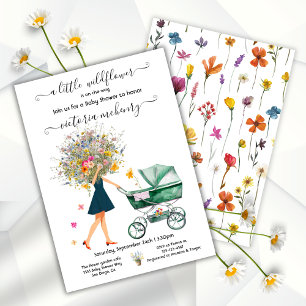 Tarjeta De Agradecimiento Big Bouquet Little Wildflower Baby Shower