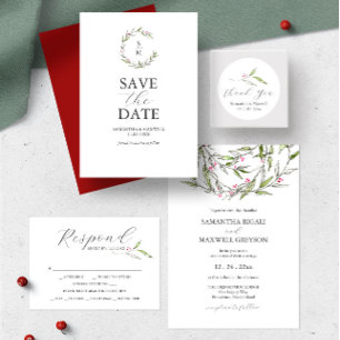 Invitaciones a bodas formales Vegetación botánica