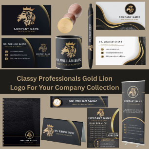 Taza Logo de León Elegante Profesional