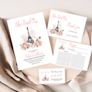 Tarjeta Pequeña Dijo Que La Receta De Ducha Floral De Novias En Pa