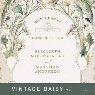 Daisy All in One Wedding Invitación de Mucha