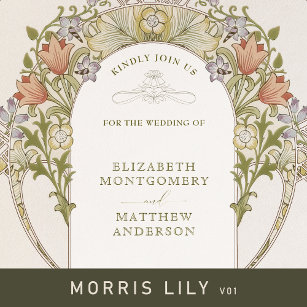 Invitaciones de bodas antiguas de William Morris