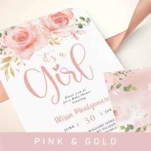 Foto Tarjetas rosadas y doradas y Rótulo de regalos
