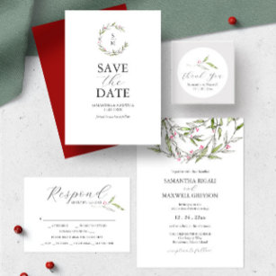 Invitaciones a bodas formales Vegetación botánica