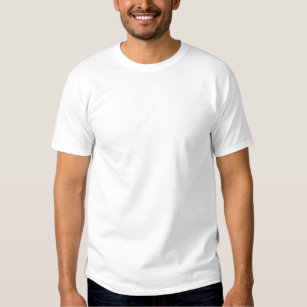 Blanco Camiseta básica bordada para hombre