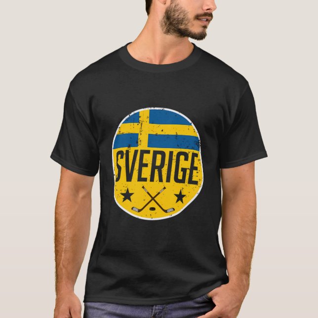 Sverige Fa, hincha de Jersey de la bandera de hock (Anverso)