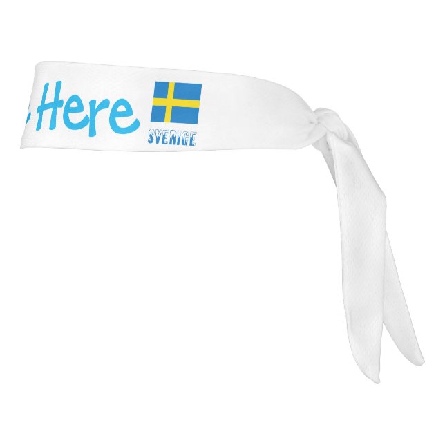 Sverige och Svensk Flagga med Blue Personalizado (Girar 90)