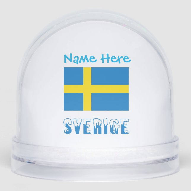 Sverige Svenska Flagga Blue Personalizado (Anverso)