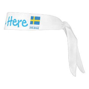 Sverige y bandera sueca con personalizado azul