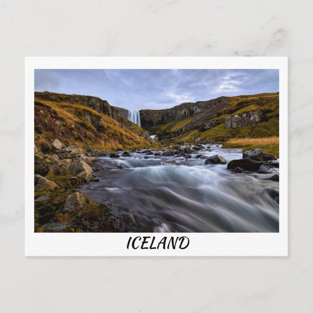 Svodufoss cascada Snaefellsnes, postal islandesa (Anverso)