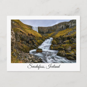 Svodufoss, tarjeta postal de recuerdo de Islandia