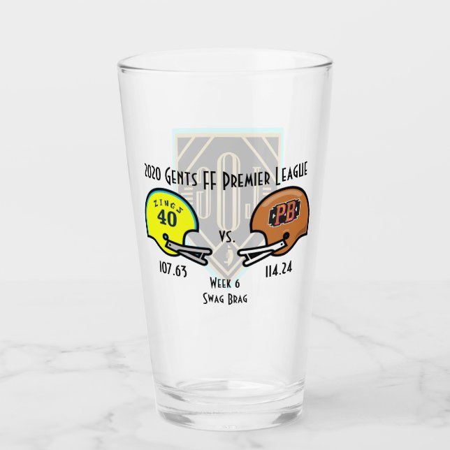 SwagBrag6 Zings v Peaky Pint Glass (Anverso)