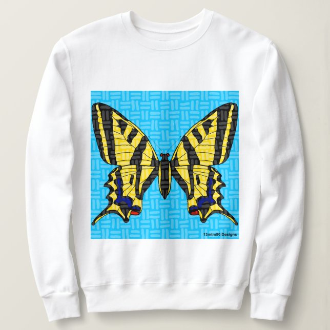 Swallowtail (blanca) - Sudadera de mujer (Anverso del diseño)