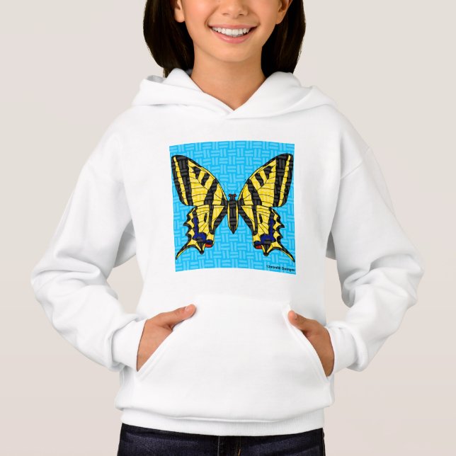 Swallowtail (blanco) - Sudadera con capucha para n (Anverso)
