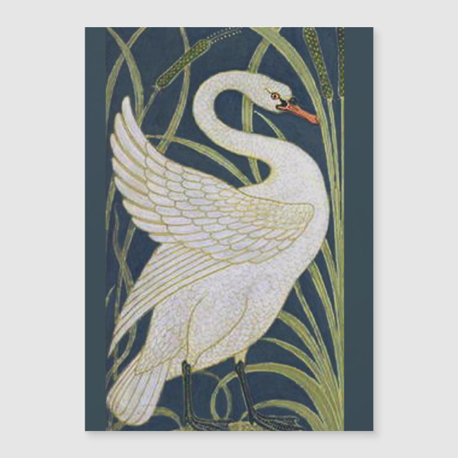 Swan Art Nouveau Dos Cisnes (Anverso)