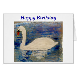 Swan Bird Painting Birthday