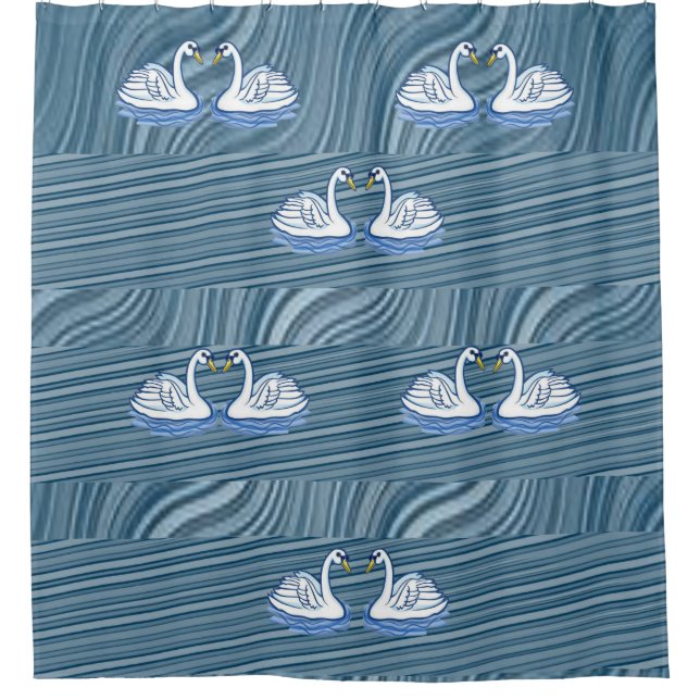 Swan de cortina de ducha (Anverso)