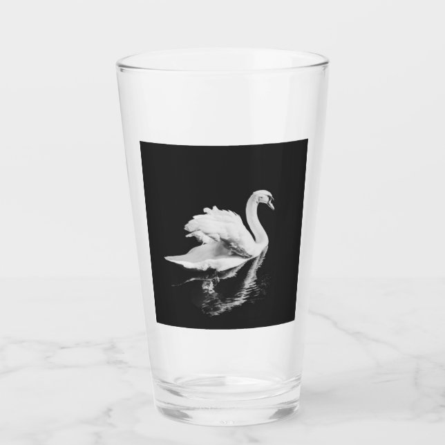 Swan Natación en blanco y negro (Anverso)