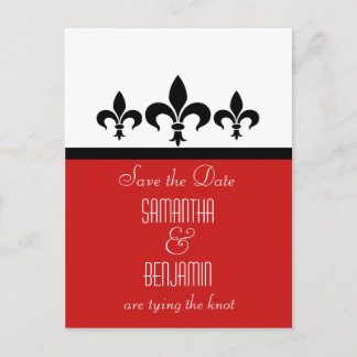 Swanky Fleur De Lis Guardar la tarjeta postal de f