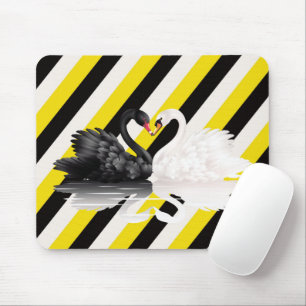 Swans Black Yellow Stripe Mouse Pad! Alfombrilla d