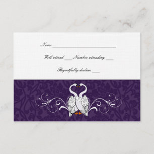 Swans Damask Purple Brocade rsvp