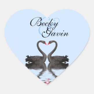 Swans de Pegatina de corazón Seal Romancing