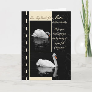Swans de tarjetas de cumpleaños