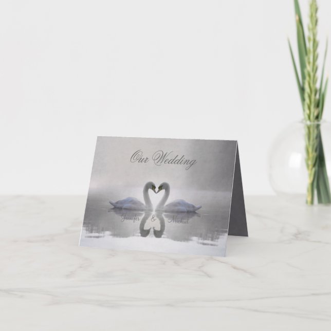 Swans in Love ~ Card / Invitación (Anverso)